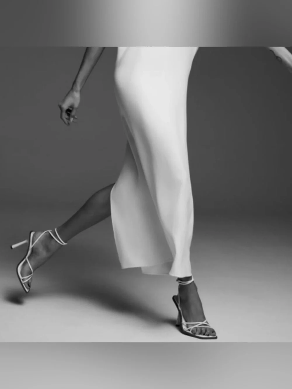 Never Worn Zara White Strappy Square-Toe Stiletto Sandals - Picture 3 of 8